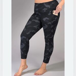 Velocity Black and Gray Camouflage Leggings